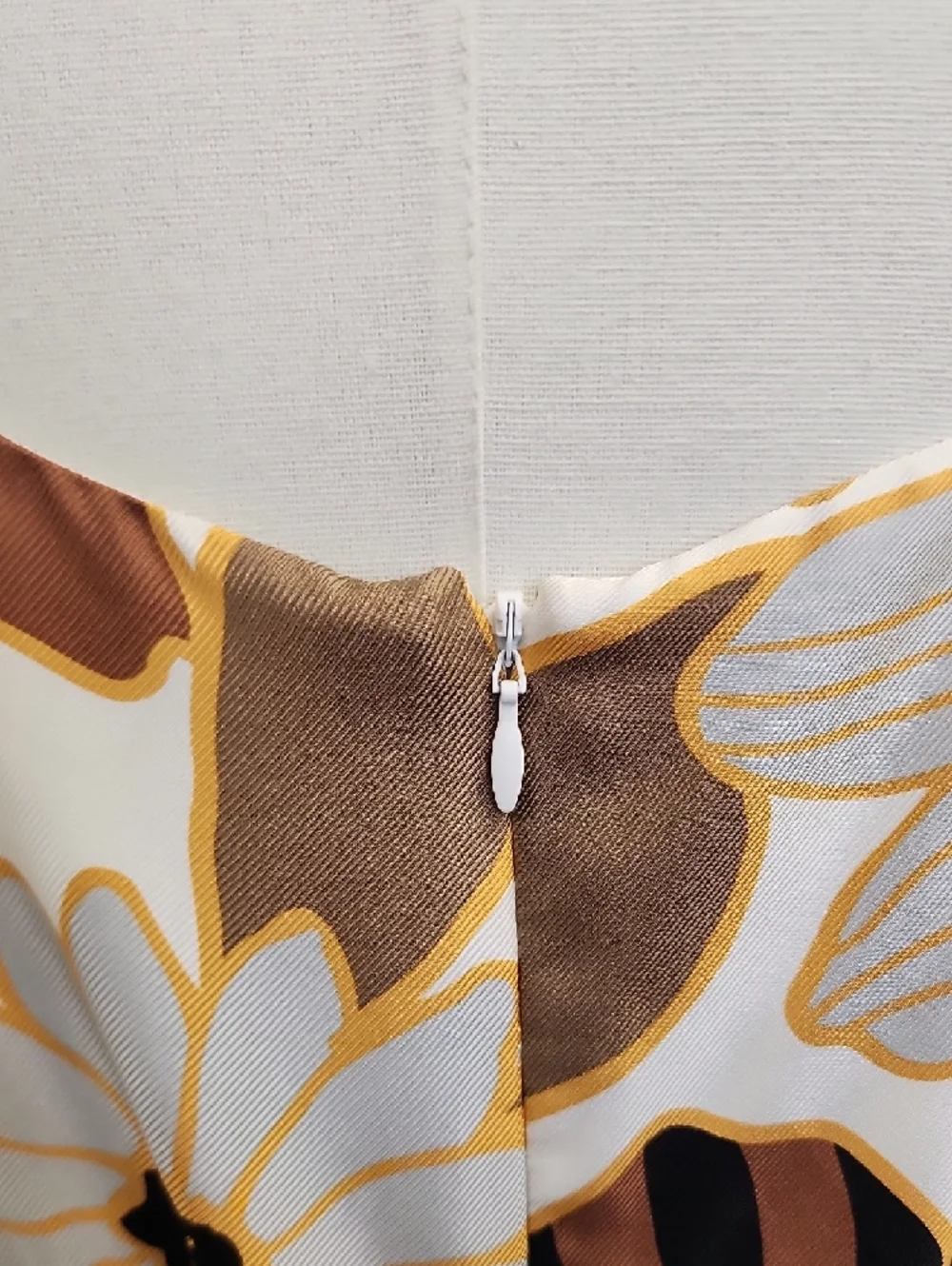 J.Crew Satin Floral Slip Midi Dress Spaghetti Strap Brown Cream Size 8 - Picture 7 of 11